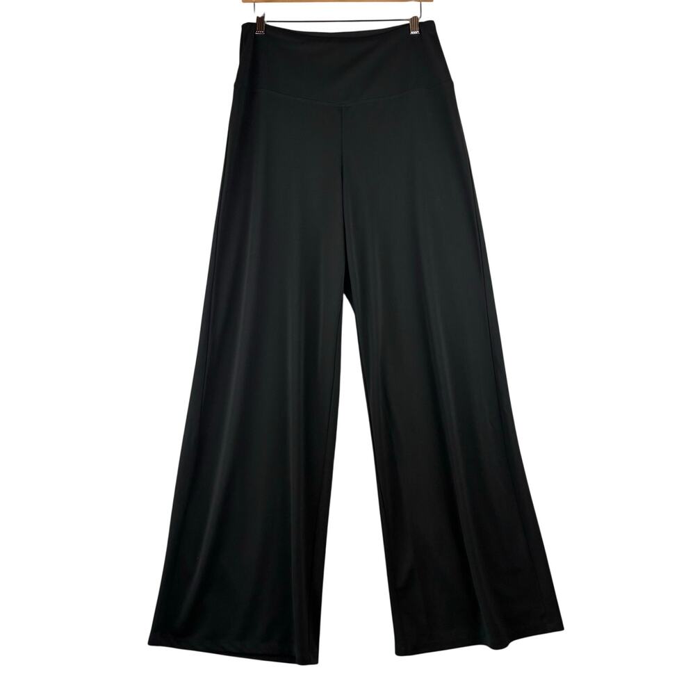 Ruby Ribbon Wide Leg Black Pull On Comfort Pants Women's Medium Slacks Career